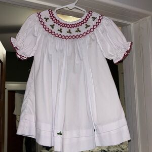 12m smocked christmas dress